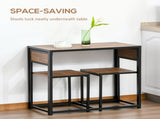 Dining Table and Chairs Set 2, Dining Room Sets, Rectangular Space Saving Table and 2 Chairs for T3398P344252