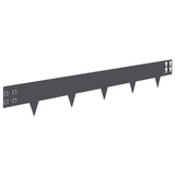 Lawn Edging 50 pcs 100 x 15 cm Steel Anthracite 8008557