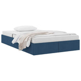 Storage Bed with Mattress with Storage Blue 120 x 200 cm Fabric 3370009