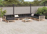 9 Piece Garden Sofa Set Solid Wood Pine 3299581