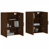 Wall Mounted Cabinets 2 pcs Brown Oak 69.5x34x90 cm 3195650