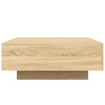 ZNTS Coffee Table with LED Lights Sonoma Oak 80x80x31 cm 836590