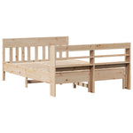 Bed Frame without Mattress 135x190 cm Double Solid Wood Pine 3307020
