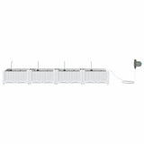 Garden Planter 4 pcs White 160 x 40 x 22 cm PP 42002912