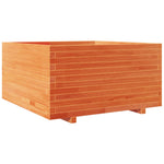 ZNTS Garden Planter Wax Brown 90x90x49.5 cm Solid Wood Pine 3282536