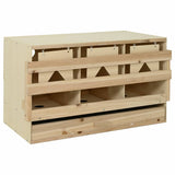 Chicken Laying Nest 3 Compartments 96x40x45 cm Solid Pine Wood 170656