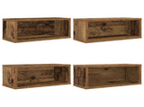 CD Storage Rack 4 pcs Old Wood 40 x 17 x 17 cm Engineered Wood 8012726