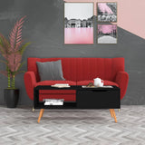 Coffee Table Black Engineered wood, MDF 100 x 49.5 x 43 cm 326787