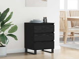 Sideboard with Drawer Black oak Engineered wood 881716