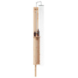 Outdoor Shower 246 cm Solid Pine Wood and Stainless Steel 886352