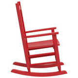 Rocking Chair for Children Red Solid Wood Poplar 4008878