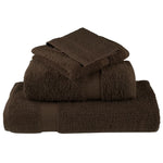 6 Piece Premium Towel Set SOLUND Brown 600 gsm 137557