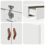 Storage Bed Frame with Drawer White 180 cm Engineered Wood 3335661