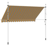 Manual Retractable Awning 350 cm Yellow and Blue Stripes 43229