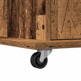 Podium with Drawer Old Wood 55 x 55 x 107 cm Engineered Wood 862297