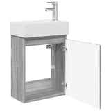 Bathroom Vanity Unit with Tap Grey Sonoma 45.5 x 22.5 x 84 cm 889477