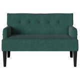 Chesterfield Bench Dark Green 112 x 65.5 x 75 cm Velvet 42019288