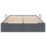 Storage Bed with Mattress Dark Grey 120 x 200 cm Velvet 3370089