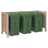 Garbage Bin Fence Brown 237 x 85 x 115 cm Aluminium and WPC 3429266