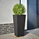 ZNTS Garden Planter Black 35x35x75 cm Steel 851080