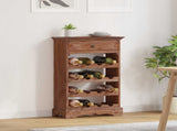 Wine Rack 55 x 23 x 85 cm Solid Mahogany Wood 42012411