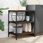 ZNTS Kitchen Trolley Brown Oak 60x41x76 cm Engineered Wood 842305