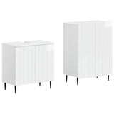 2 Piece Bathroom Cabinet Set ZWOLLE High Gloss White 3417598