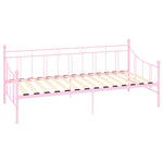 ZNTS 284671 DayBed Frame without Mattress Pink Metal 90x200 cm