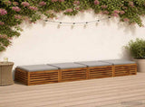 4-Piece Seat Cushions SOEST 4 pcs 100% Polyester Grey 945030