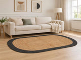 Area Rug Dark Grey 122 x 183 cm Jute 42010706
