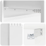 Wall-Mounted Side Table High Gloss White 59 x 34.5 x 17 cm 898999