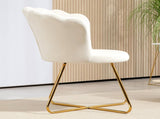 Velvet-Feel Lotus Petal Accent Chair 57570482