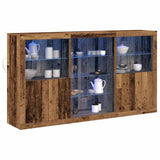 LED Sideboard Old Wood 181.5 x 37 x 100 cm Engineered Wood 3333125