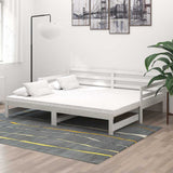Pull-out Day Bed without Mattress White 2xcm 806956
