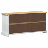 Shoe Cabinet Corona White 99 x 32 x 49 cm Solid Pine Wood 42024952