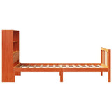 Bookcase Bed without Mattress Wax Brown 90x200 cm Solid Wood Pine 3321719