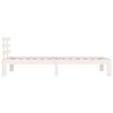 Bed Frame without Mattress White Solid Wood 90x200 cm 814740