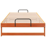Bed Frame Brown 100 x 200 cm Solid Pine Wood 873144