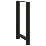 Bar Table Legs Black 2 pcs 60x cm Steel 4013344