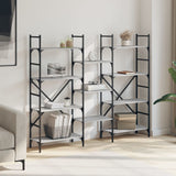 Bookshelf Grey Sonoma 160x28.5x136.5 cm Engineered Wood 838876
