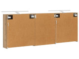 Bathroom Cabinet Set 3 pcs 140 x 14.5 x 70 cm Engineered wood 3403791