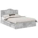 Storage Bed Concrete Grey 150 x 200 cm Engineered Wood 3413495