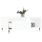 Coffee Table White 90x50x36.5 cm Engineered Wood 830556