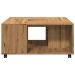 ZNTS Coffee Table Artisian Oak 80x80x40 cm Engineered Wood 853181