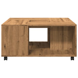 ZNTS Coffee Table Artisian Oak 80x80x40 cm Engineered Wood 853181