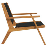 Garden Furniture 2 pcs Black 67 x 76 x 73 cm Solid Acacia Wood 367831