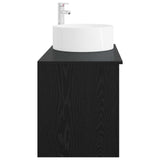 Bathroom Furniture Set 2 pcs Black Oak Engineered Wood 3403929