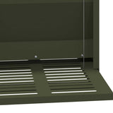 Chicken Treadle Feeder Olive Green 33 x 42 x 40 cm 10 kg 874691