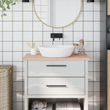 Bathroom Countertop 80x40x2.5 cm Solid Wood Beech 355988