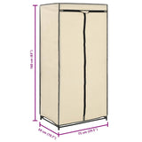 282443 Wardrobes 2 pcs Cream 75x50x160 cm